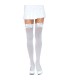 LEG AVENUE - MEDIAS NYLON BLANCO Y LAZO BLANCO