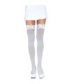LEG AVENUE - MEDIAS NYLON BLANCO Y LAZO BLANCO