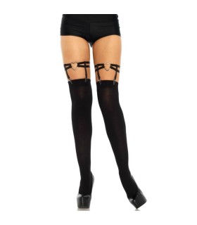 LEG AVENUE - LIGAS DOBLES ELASTICAS CON CORAZON TALLA UNICA