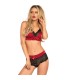 LEG AVENUE - SET DOS PIEZAS ROJO Y NEGRO S/M
