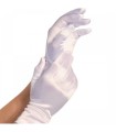 LEG AVENUE - GUANTES SATIN BLANCO