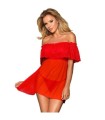 SUBBLIME - SET VESTIDO CORTO + TANGA ROJO L/XL