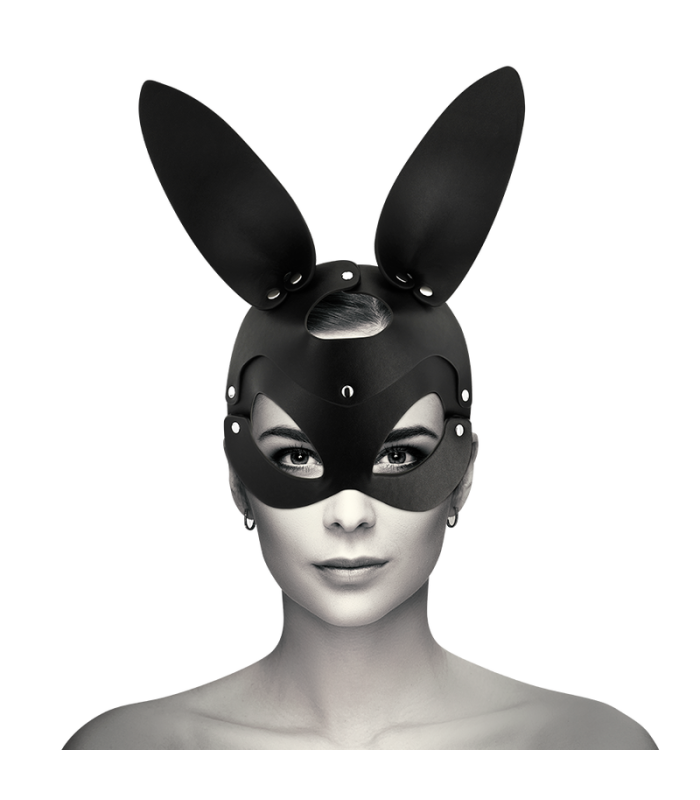 COQUETTE CHIC DESIRE - MASCARA CUERO VEGANO CON OREJAS DE CONEJO