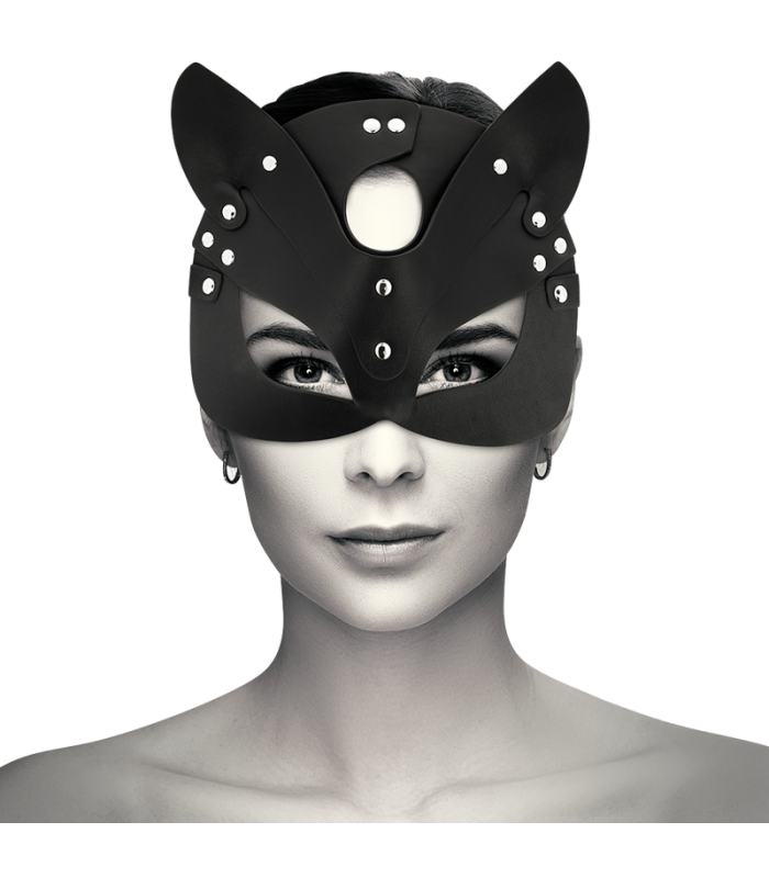 COQUETTE CHIC DESIRE - MASCARA CUERO VEGANO CON OREJAS DE GATO