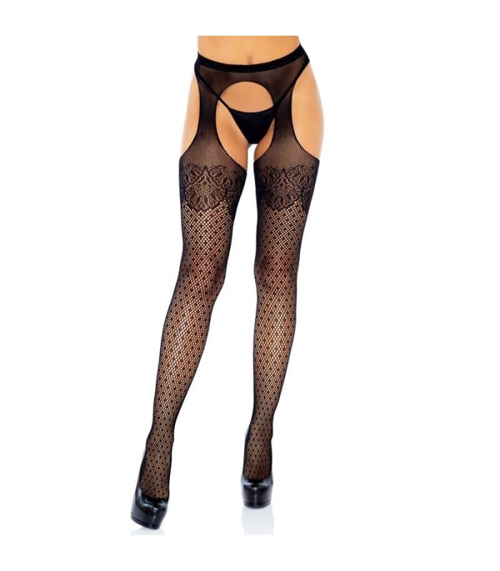 LEG AVENUE - MEDIAS CUERPO DE RED Y PUNTITOS TALLA UNICA