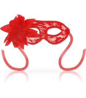 OHMAMA - MASKS ANTIFAZ CON ENCAJES Y FLOR ROJO