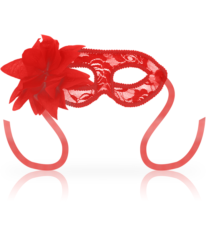 OHMAMA - MASKS ANTIFAZ CON ENCAJES Y FLOR ROJO