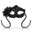 OHMAMA - MASKS ANTIZAZ ESTILO VENECIANO FLOR LATERAL -  NEGRA