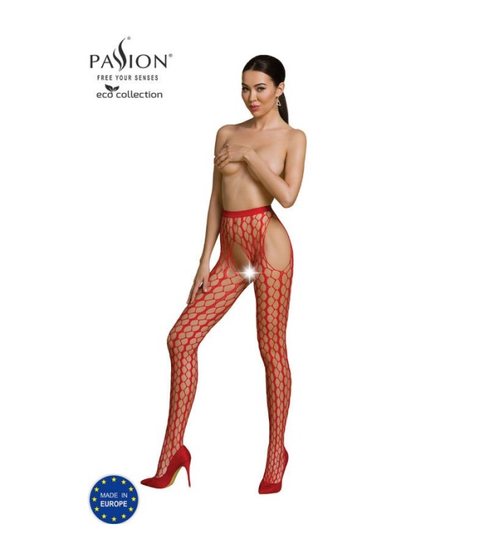 PASSION - ECO COLLECTION BODYSTOCKING ECO S007 ROJO