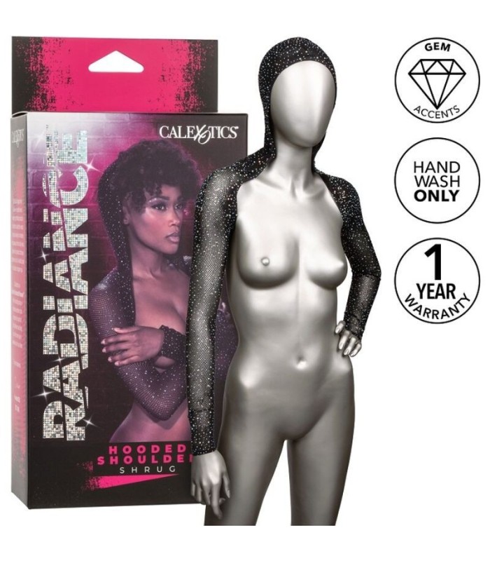 CALEXOTICS - RADIANCE ENCOGIMIENTO DE HOMBROS CON CAPUCHA PEDRERÍA