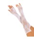 LEG AVENUE - GUANTES SIN DEDOS RED FLORAL BLANCO