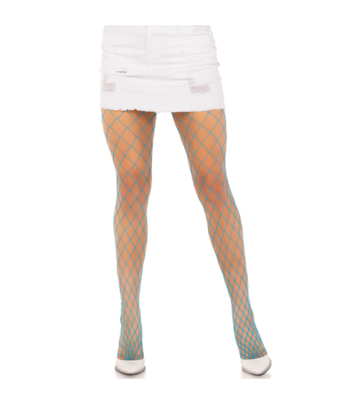 LEG AVENUE - PANTIMEDIAS REJILLA DIAMANTE AZUL