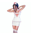 CHILIROSE - CR 4160 DISFRAZ ENFERMERA TOP & FALDA S/M