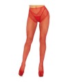 LEG AVENUE - MEDIAS REJILLA SIN ENTREPIERNA ROJO