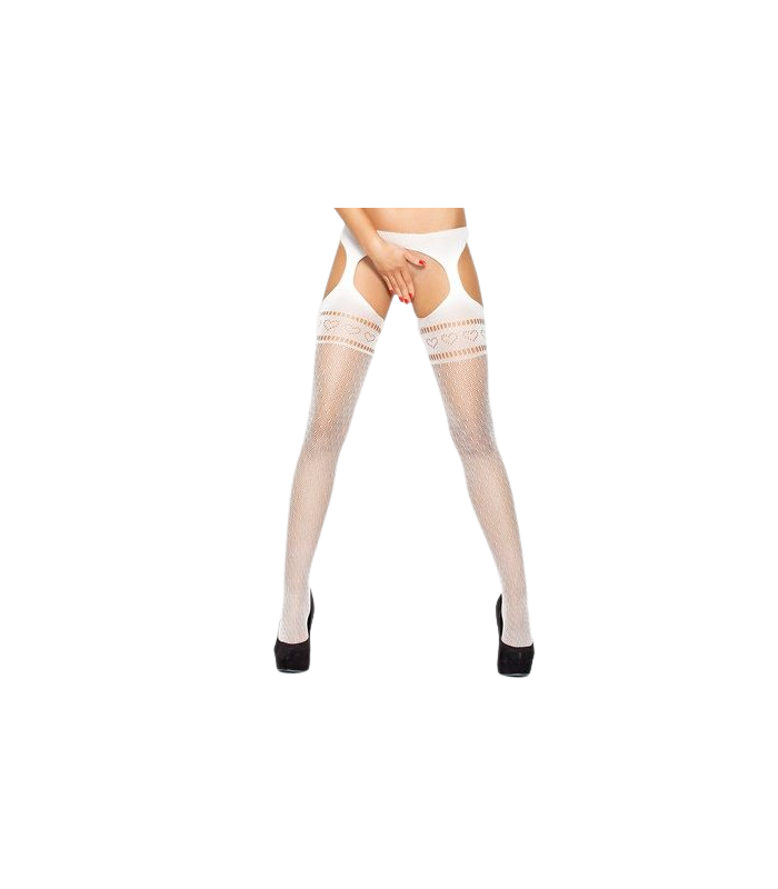 PASSION - MEDIAS CON LIGUERO BS002 BLANCO