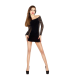 PASSION - WOMAN BS025 BODYSTOCKING ESTILO VESTIDO NEGRO TALLA UNICA