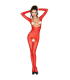 PASSION - WOMAN BS031 BODYSTOCKING ROJO TALLA UNICA