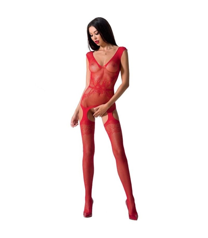 PASSION - WOMAN BS062 BODYSTOCKING ROJO TALLA UNICA