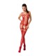 PASSION - WOMAN BS054 BODYSTOCKING ROJO TALLA UNICA