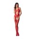 PASSION - WOMAN BS057 BODYSTOCKING ROJO TALLA UNICA