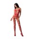 PASSION - WOMAN BS058 BODYSTOCKING ROJO TALLA UNICA