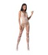 PASSION - WOMAN BS058 BODYSTOCKING BLANCO TALLA UNICA