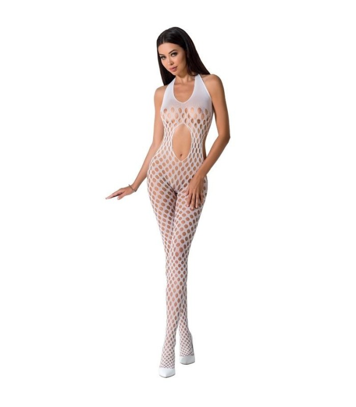 PASSION - WOMAN BS065 BODYSTOCKING BLANCO TALLA UNICA