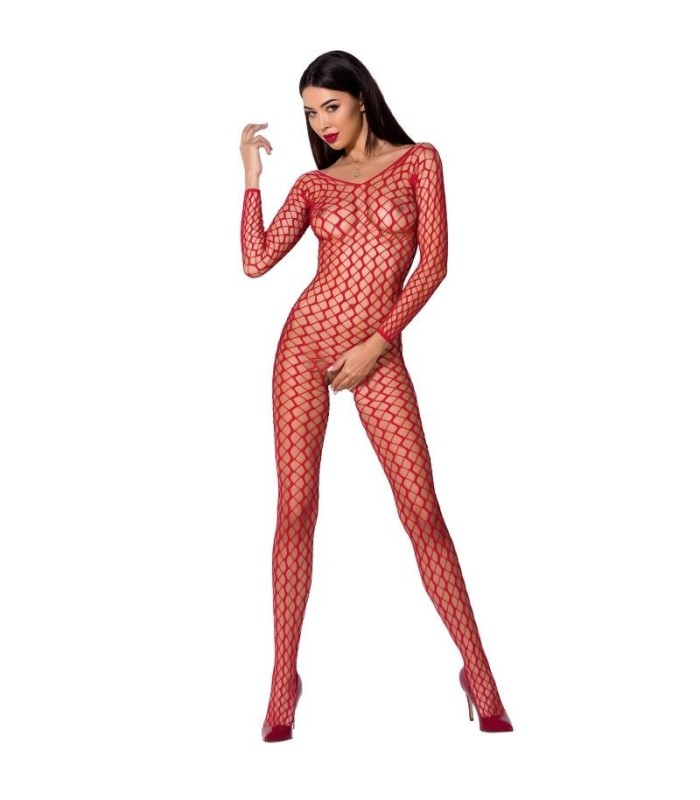 PASSION - WOMAN BS068 BODYSTOCKING ROJO TALLA UNICA