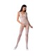 PASSION - WOMAN BS069 BODYSTOCKING BLANCO TALLA UNICA