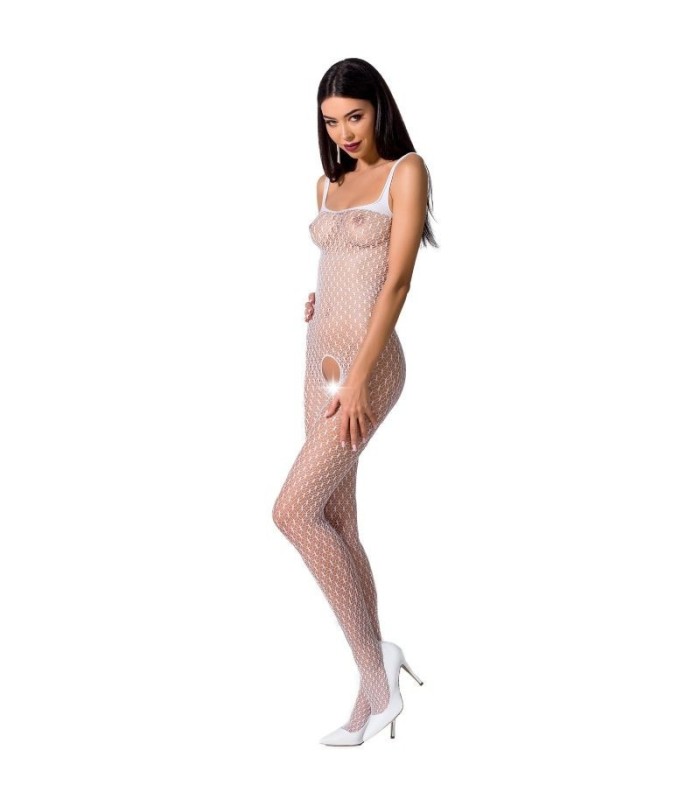 PASSION - WOMAN BS071 BODYSTOCKING BLANCO TALLA UNICA