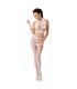 PASSION - WOMAN BS048 BODYSTOCKING BLANCO TALLA UNICA
