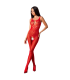 PASSION - WOMAN BS078 BODYSTOCKING TALLA UNICA ROJO