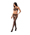 PASSION - WOMAN BS080 BODYSTOCKING NEGRO TALLA UNICA