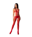 PASSION - WOMAN BS084 BODYSTOCKING ROJO TALLA UNICA