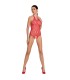 PASSION - WOMAN BS087 BODYSTOCKING ROJO TALLA UNICA