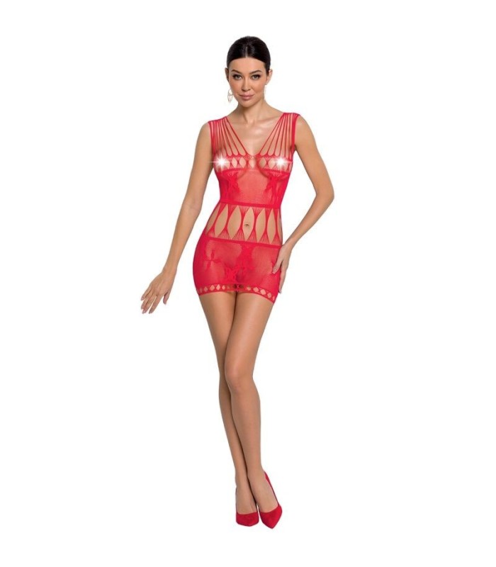 PASSION - WOMAN BS090 BODYSTOCKING ROJO TALLA UNICA