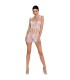 PASSION - WOMAN BS090 BODYSTOCKING BLANCO TALLA UNICA