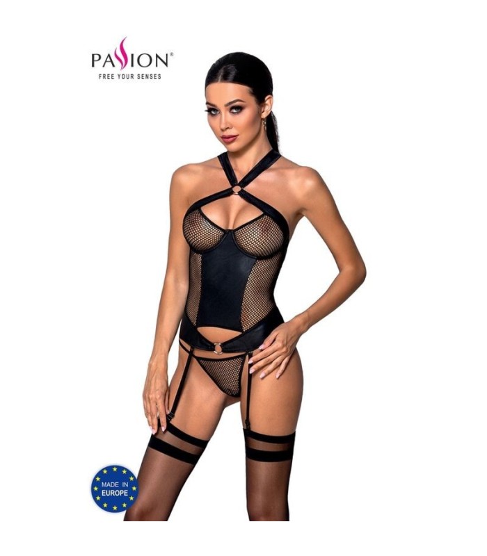 PASSION - AMANDA CORSET CUERO ECOLOGICO S/M