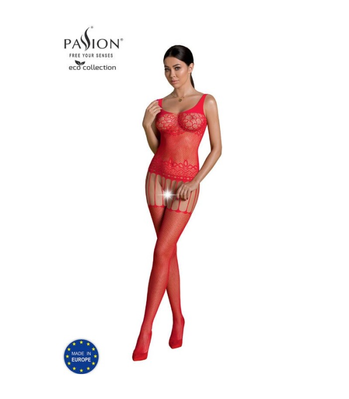 PASSION - ECO COLLECTION BODYSTOCKING ECO BS001 ROJO