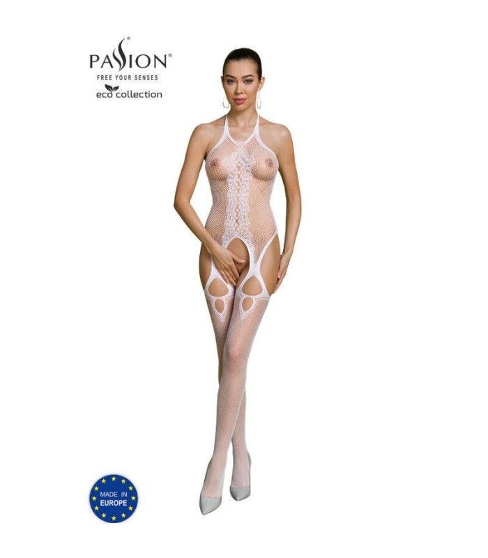PASSION - ECO COLLECTION BODYSTOCKING ECO BS013 BLANCO