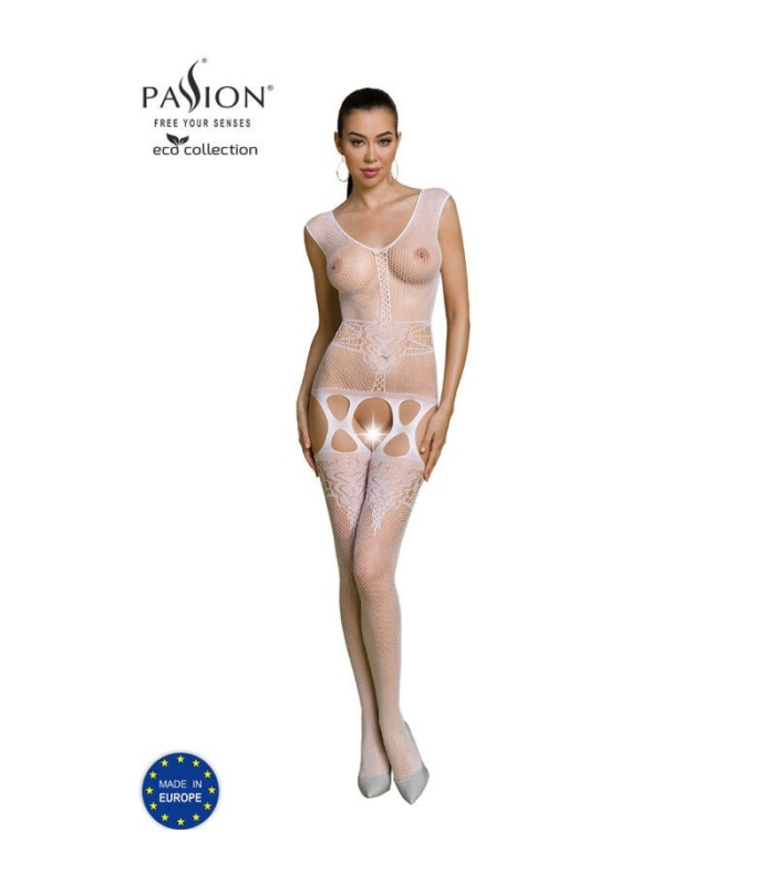 PASSION - ECO COLLECTION BODYSTOCKING ECO BS014 BLANCO
