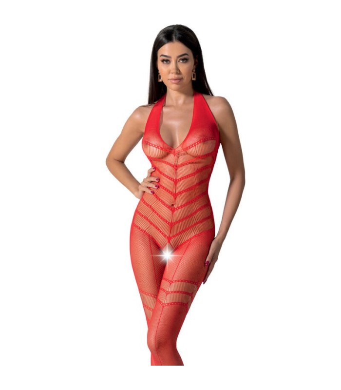PASSION - BS100 BODYSTOCKING ROJO TALLA UNICA