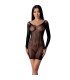 PASSION - BS101 BODYSTOCKING NEGRO TALLA UNICA