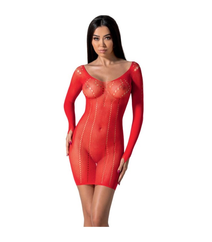 PASSION - BS101 BODYSTOCKING ROJO TALLA UNICA