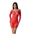 PASSION - BS101 BODYSTOCKING ROJO TALLA UNICA
