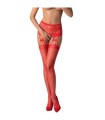 PASSION - S027 MEDIAS CON LIGUERO ROJO TALLA UNICA