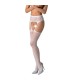 PASSION - S028 MEDIAS CON LIGUERO BLANCO TALLA UNICA