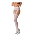 PASSION - S028 MEDIAS CON LIGUERO BLANCO TALLA UNICA