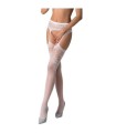PASSION - S029 MEDIAS CON LIGUERO BLANCO TALLA UNICA