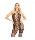 LEG AVENUE - BODYSTOCKING CUELLO HALTER RED CORAZONES NEGRO